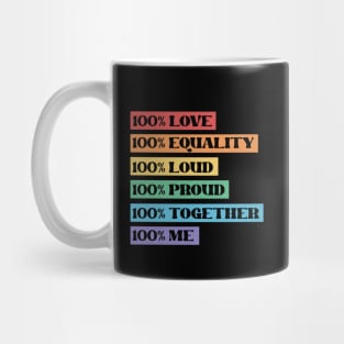 100% Love LGBT Mug